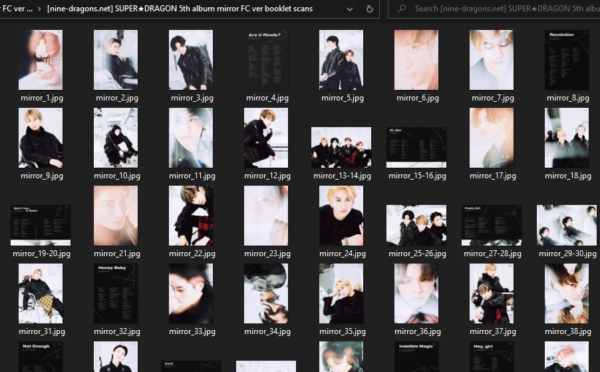 SCANS] SUPER☆DRAGON 5th album mirror FC ver. Booklet Scans - NINE